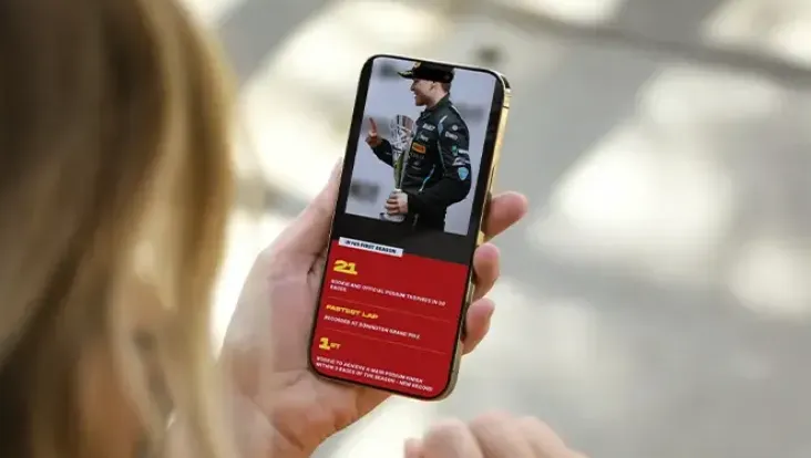 Shot of a user browsing the RCP website from their mobile phone.